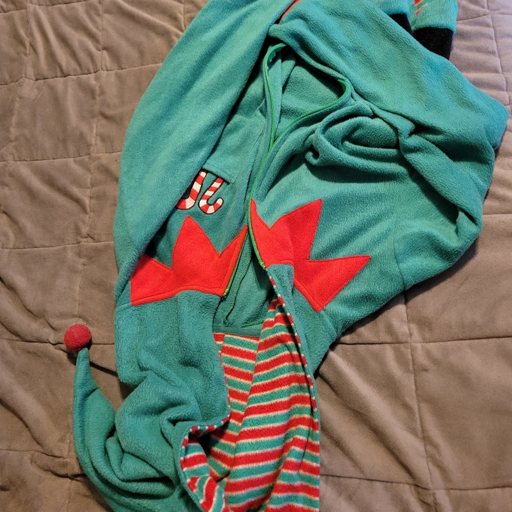 Adult Elf Body Suit Pajamas